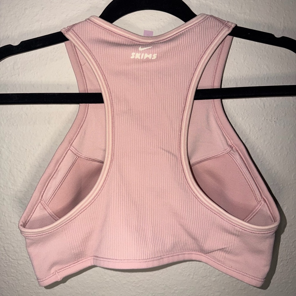 Nike SKIMS Ribbed Seamless Racer Front Bra, size S, color Himalayan - Picture 3 of 11